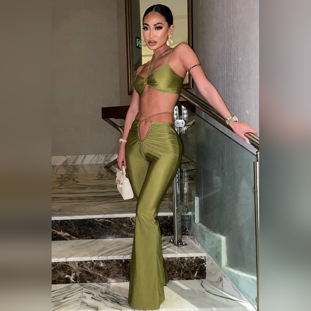Olive Green Women's 2 Piece Outfit